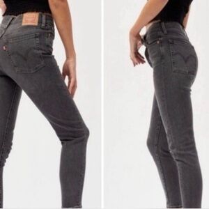 Levi's Women's Wedgie Charcoal Black Skinny Jeans